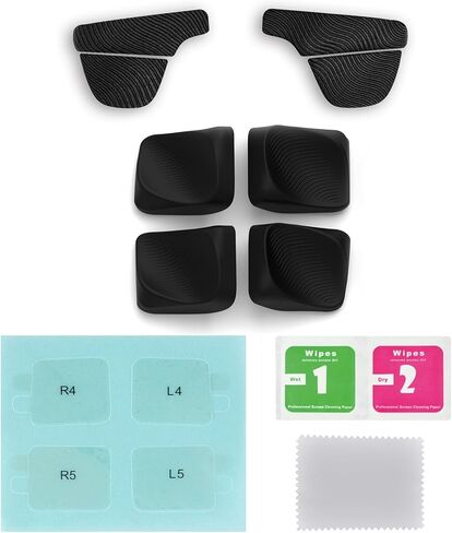 Playvital White Back Bund Breatment مجموعة للاثنين على سطح السفينة LCD ، مجموعة حماية زر تحسين القبضة لسطح البخار OLED - 2 سمك مختلف in Kuwait