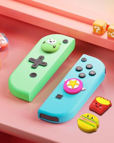 8pcs Nintendo Switch Grips ، أربعة أنماط بديلة ، السيليكون Joycon الإبهام الإبهام متوافقة مع التبديل/OLED/Switch Lite. in Kuwait