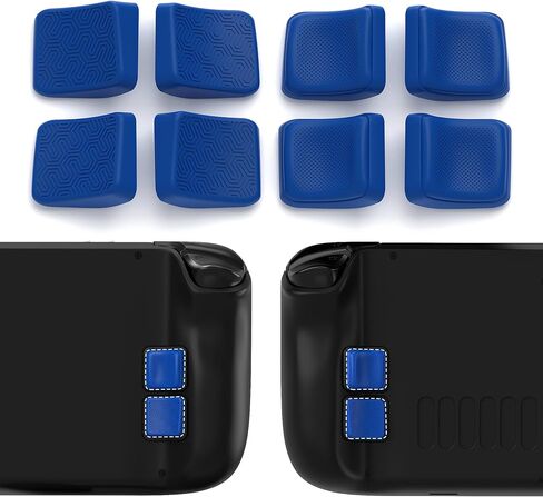 مجموعة Playvital Mix Protect Back Back Textirement مجموعة LCD Steam Deck ، مجموعة حماية زر تحسين القبضة لسطح البخار OLED - التصميم المبسط والمرصع - أسود - أسود in Kuwait