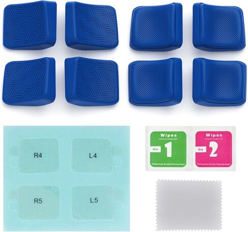 مجموعة Playvital Mix Protect Back Back Textirement مجموعة LCD Steam Deck ، مجموعة حماية زر تحسين القبضة لسطح البخار OLED - التصميم المبسط والمرصع - أسود - أسود in Kuwait