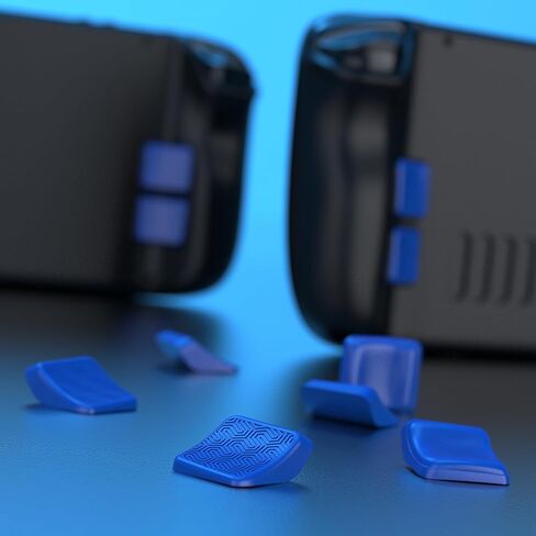 مجموعة Playvital Mix Protect Back Back Textirement مجموعة LCD Steam Deck ، مجموعة حماية زر تحسين القبضة لسطح البخار OLED - التصميم المبسط والمرصع - أسود - أسود in Kuwait