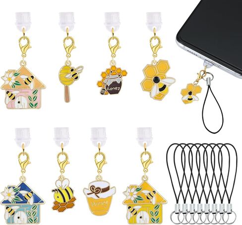 8 Pcs Mushroom Dust Plug Charm Type C USB C Dust Plug Cute Cell Phone Charms with Pendants for Most Type-C Cell Phone in Saudi Arabia