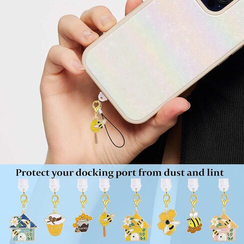 8 Pcs Mushroom Dust Plug Charm Type C USB C Dust Plug Cute Cell Phone Charms with Pendants for Most Type-C Cell Phone in Saudi Arabia