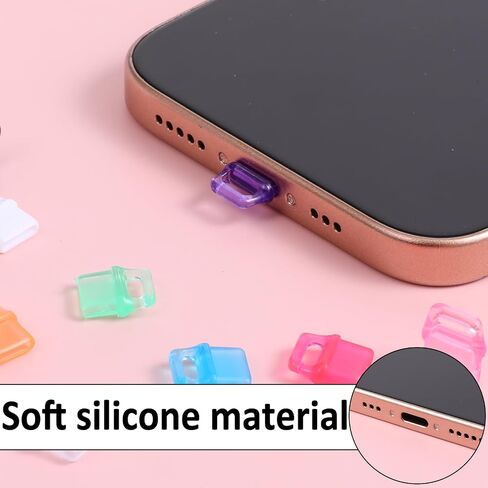 USB C Dust Plug 30 Pcs Colorful Type C Plug Cover Charging Port Caps USB-C Port Cover Anti Dust Covers with Hanging Hole Plugs Covers Protector Compatible With Most Type-C Devices Smart Phones Laptops in Saudi Arabia