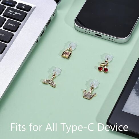 سحر قابس الغبار النوع C لـ e-reader kindle ، سحر الغبار المضاد للهاتف Butterfly ، Dragonfly ، Beetle ، Bee in Kuwait