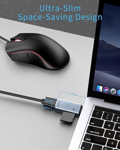 2 Pack USB C TF Card Reader & USB 3.0 Adapter, Dual-Slot Type-C OTG Reader for SD/SDXC/SDHC/MMC & Micro TF Cards USB-A Converter Compatible with iPhone 16/15, iPad Pro, MacBook, Samsung Galaxy S25/S24 in Saudi Arabia