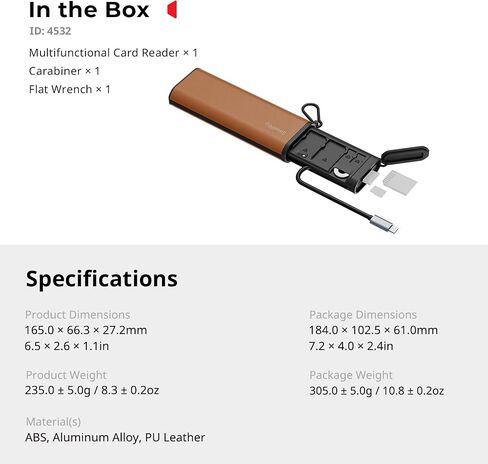 SmallRig Multifunctional Card Reader & Card Holder (CFexpress Type A), with Slot for AirTag, High-Speed Memory Card Reader for SD, SDXC, Micro SD, SDHC, 3 Card Read Simultaneously, 10 card slots -5361 in Saudi Arabia