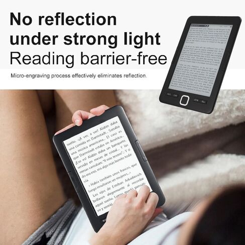 VBESTLIFE Ebook Reader, 6inch Ink Screen Electronic Book Reader, Built in 8G 128M, Customized Reading, for Commuting, Traveling, or Relaxing at Home in Saudi Arabia