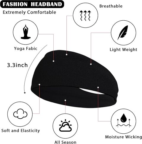 JOYOYO Kids Headbands Breathable Athletic Sweatbands Sports Headband for Girls and Boys Moisture Wicking Elastic Hairband for Toddler Children and Teenagers in Kuwait