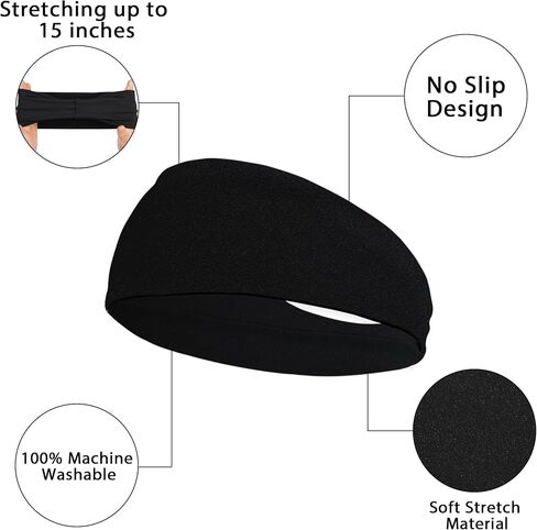 JOYOYO Kids Headbands Breathable Athletic Sweatbands Sports Headband for Girls and Boys Moisture Wicking Elastic Hairband for Toddler Children and Teenagers in Kuwait