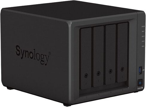 Synology DS923+ 4-Bay DiskStation NAS (AMD Ryzen ™ 4 Threads R1600 Dual-Core 4GB RAM 2XRJ-45 1GBE LAN-PORT) حزمة 40TB مع 4x 10tb WD Red Plus in Saudi Arabia