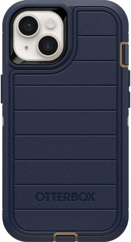 OtterBox Defender Series Screenless Edition Case for iPhone 14 & iPhone 13 (Only) - Holster Clip Included - Microbial Defense Protection - Non-Retail Packaging - Blue Suede Shoes in Saudi Arabia