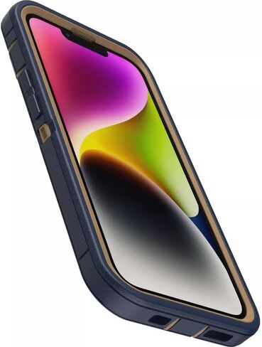 OtterBox Defender Series Screenless Edition Case for iPhone 14 & iPhone 13 (Only) - Holster Clip Included - Microbial Defense Protection - Non-Retail Packaging - Blue Suede Shoes in Saudi Arabia
