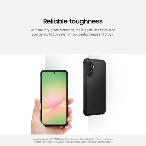 Samsung Galaxy A56 5G Rugged Phone Case, Tough, Durable Design, Black in Saudi Arabia
