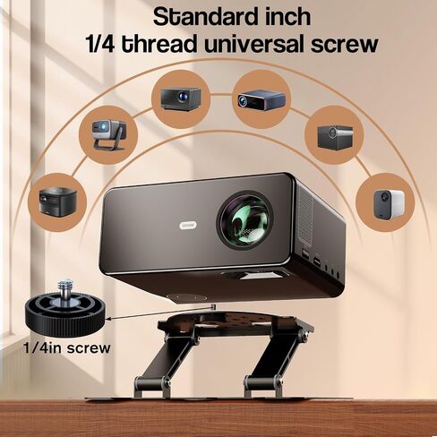 3-in-1 Adjustable Projector Mount Stand – Universal Ceiling/Wall/Table Mount with 180° Dual-Axis Rotation, Multi-Hole Design, Anti-Slip Pads, 1/4" Screw Compatible for Mini & Standard Projectors in Kuwait