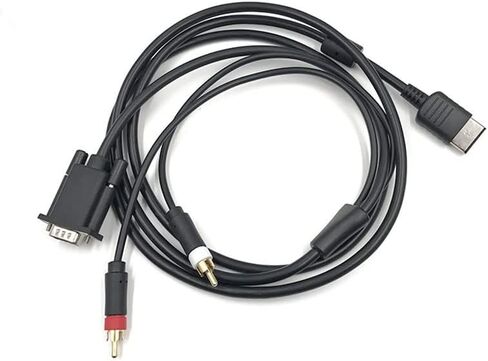 Yanhao [أجزاء ألعاب الفيديو] لـ Sega Dreamcast DC VGA Cable High Definity RCA Sound Adapter HD Box Pal NTSC لـ Sega Dreamcast DC Console [استبدال] (اللون: كابل DC VGA الكامل) in Saudi Arabia
