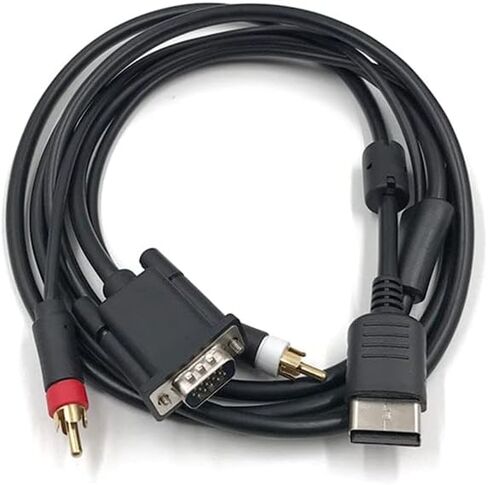 Yanhao [أجزاء ألعاب الفيديو] لـ Sega Dreamcast DC VGA Cable High Definity RCA Sound Adapter HD Box Pal NTSC لـ Sega Dreamcast DC Console [استبدال] (اللون: كابل DC VGA الكامل) in Saudi Arabia