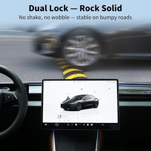 شاشة مزبعة جبل ل Tesla Model Y Juniper 2026 2025 & Model 3 Highland 2024 2025-40 ° دوران رباعي الاتجاه ، سبيكة الألومنيوم من فئة الطيران ، ملاءمة سلسة ، ويحافظ على ارتفاع الشاشة الأصلي in Kuwait