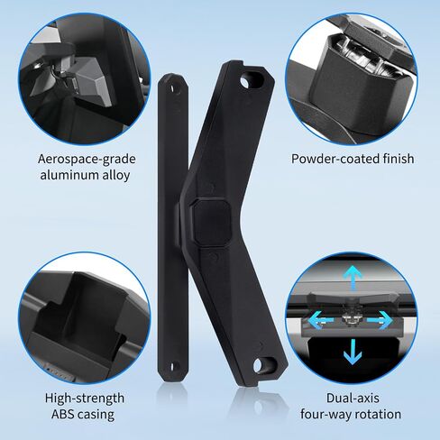 Screen Swivel Mount for Tesla Model Y Juniper 2026 2025 & Model 3 Highland 2024 2025 — 40° Four-Way Rotation, Aviation-Grade Aluminum Alloy, Seamless Fit, Maintains Original Screen Height in Saudi Arabia