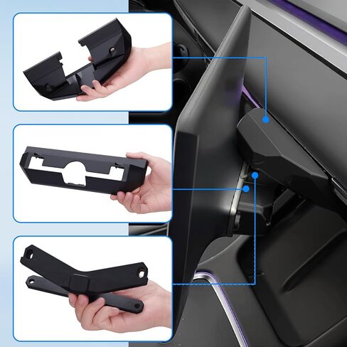Screen Swivel Mount for Tesla Model Y Juniper 2026 2025 & Model 3 Highland 2024 2025 — 40° Four-Way Rotation, Aviation-Grade Aluminum Alloy, Seamless Fit, Maintains Original Screen Height in Saudi Arabia