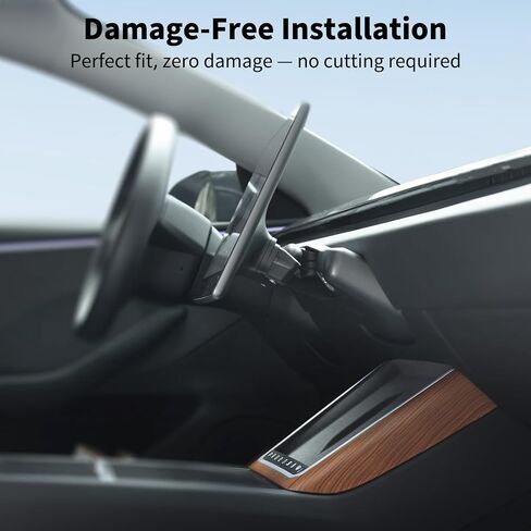 شاشة مزبعة جبل ل Tesla Model Y Juniper 2026 2025 & Model 3 Highland 2024 2025-40 ° دوران رباعي الاتجاه ، سبيكة الألومنيوم من فئة الطيران ، ملاءمة سلسة ، ويحافظ على ارتفاع الشاشة الأصلي in Kuwait