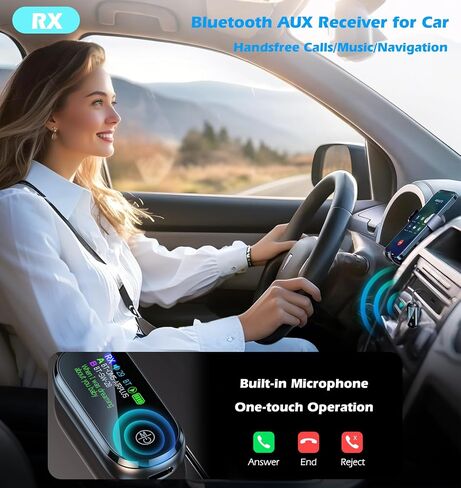 جهاز إرسال Bluetooth للتلفزيون إلى اثنين من الهوائية أو سماعات الرأس ، محول Bluetooth Airplane Dual Link لسماعات الرأس ، محول AUX لموسيقى السيارات/الاستريو المنزلي ، استقبال جهاز إرسال Kaiy in Kuwait