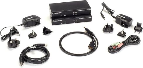Network Box Box Black - KVXLCDP -100 - المربع الأسود KVX KVM Extender - 1 كمبيوتر (أجهزة كمبيوتر) - 1 مستخدم (مستخدمين) محليين - 328.08 قدمًا - 4K - 3840 X 2160 دقة الفيديو القصوى - 2 X شبكة (RJ -45) - 5 - DisplayPort - 5 in Saudi Arabia