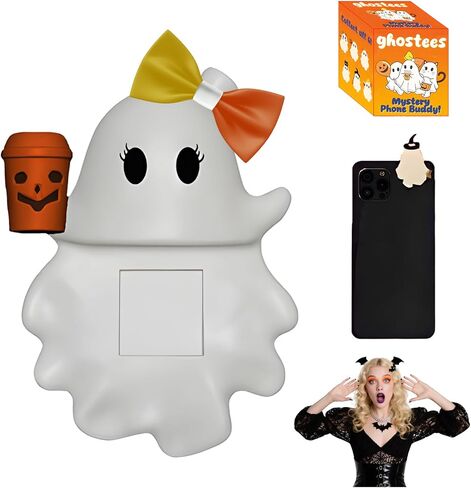 Ghostees Mystery Phone Buddy - Mini Stick -on Halloween Ghost & Pumpkin Phone Topper ، in Kuwait