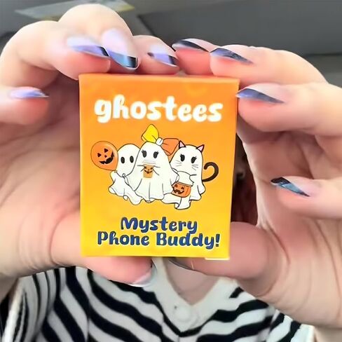Ghostees Mystery Phone Buddy - Mini Stick-On Halloween Ghost & Pumpkin Phone Topper, Cute Halloween Phones Decorations for All Phones in Kuwait