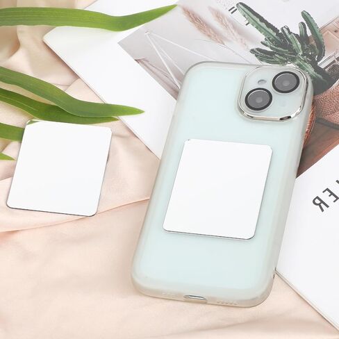 4 PCS Mirror Secal for Smartphone Rectangle Mirror Sticker للهاتف Slim Flat Sticker Phone Selfie Mirrors Back Camera Small Make Up Mirrors Decorations for Case in Saudi Arabia