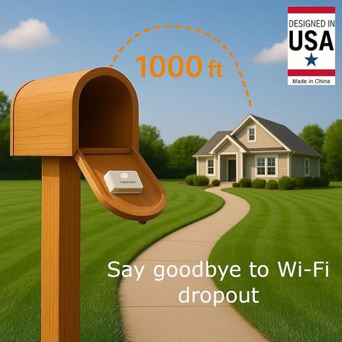 نظام تنبيه صندوق البريد اللاسلكي مع أجهزة استشعار ومستقبل ، إنذار صندوق البريد مع تطبيق الهاتف ، جهاز إشعار تسليم البريد بعيد المدى 1K قدم in Saudi Arabia