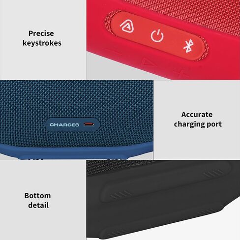 غطاء السيليكون متوافق مع JBL Charge 6 مكبر صوت مضاد للماء (أحمر) in Saudi Arabia
