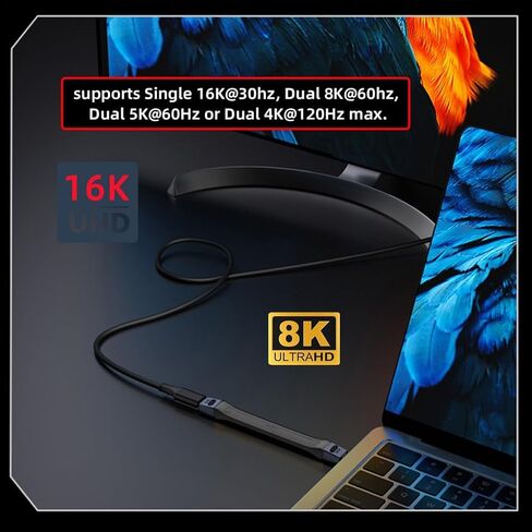 chenyang USB C Extender Adapter,USB 5.0 Type C Male to Male 180 Degree Angled Adapter Support 80Gbps Data Transfer PD 240W Fast Charging 16K/8K/5K Video Output in Kuwait