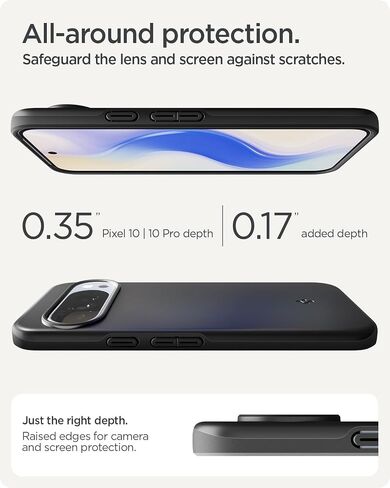 Spigen for Pixel 10/10 Pro Case ، Thin Fit Magfit (2025) [مصمم لـ PixelsNap ، متوافق مع ملحقات Magsafe] - أسود in Saudi Arabia
