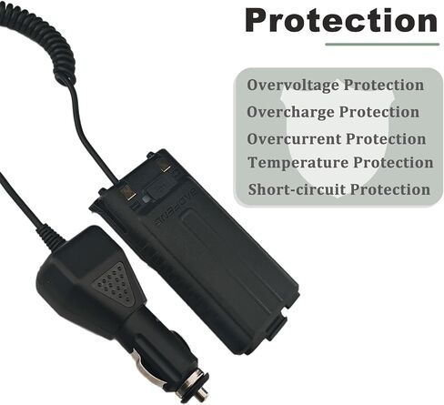 BAOFENG UV-5RH GPS Battery Eliminator Car Charger 12-24V for GM-5RH GMRS Radio Replacement UV-5RM Walkie Talkie Battery in Saudi Arabia
