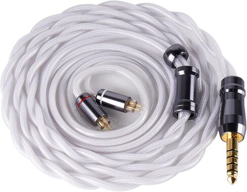 SnowWings IEM Cable, 7N OCC Earbuds Upgrade Cords, Silver and 24K Gold in Ear Monitor Cables, Earphone Balanced Cord for Musician Audiophile (4.4mm with 2Pin) in Kuwait