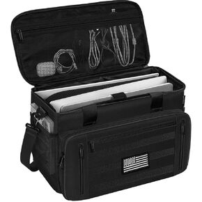 Tactical Carrying Bag Compatible with PS5/PS5 Pro/PS5 Slim Console, Travel Console Carry Case with Multi-Pockets for 15.6" Laptop, Controllers, Discs and More Accessories in Saudi Arabia