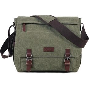 Canvas Messenger Bag for Men Women,Travel Satchel Shoulder bag 15.6 Inch Laptop Bag briefcase Business in Saudi Arabia
