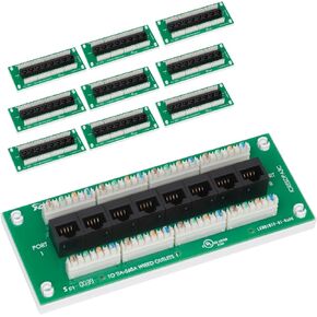 ICC CAT5e Data Module, 8 Ports, UL Listed & PoE++ Rated, Compact Series Ethernet Network Interface, Fits 9", 14", and 28" Structured Wiring Enclosures in Saudi Arabia