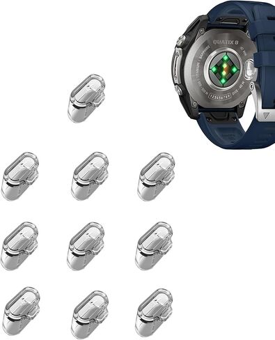 10 Pack Charger Port Protector for Garmin quatix 8 51MM,BOVUGAC TPU Dust Plug Anti-dust Plugs Compatible for Garmin quatix 8 51MM-Clear White in Saudi Arabia