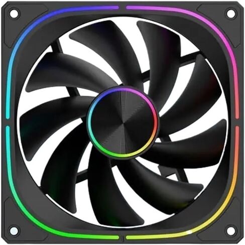 1PCS PF-14 V2 ARGB Computer Case Cooling Fan 14CM(Black Reversed) in Saudi Arabia