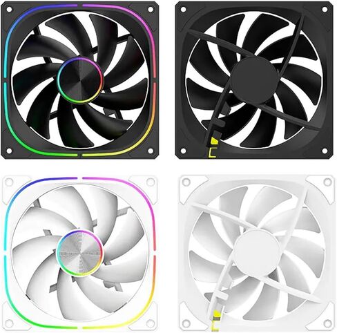1PCS PF-14 V2 ARGB Computer Case Cooling Fan 14CM(Black Reversed) in Saudi Arabia