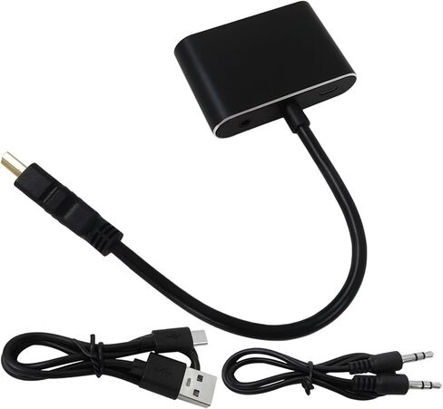 BLUE ELF 2 in 1 HDMI to HDMI + VGA Adapter with Audio, PC HDMI Source Output to TV/Monitor with HDMI/VGA Connector,1080p Video Converter for Computer,Laptop,Projector, HDTVs, Monitors in Saudi Arabia
