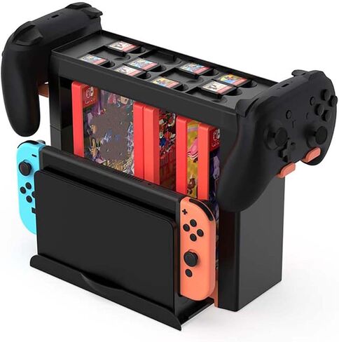محطة منظم ألعاب XHSESA لـ Nintendo Switch2/Switch/OLED - شحن Dock Storage Rرف لرسوال التلفزيون ، والألعاب ، وقوس التخزين لوحدة التحكم in Saudi Arabia