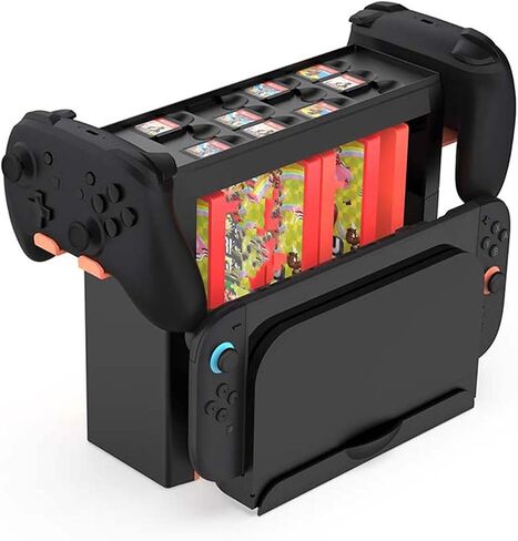محطة منظم ألعاب XHSESA لـ Nintendo Switch2/Switch/OLED - شحن Dock Storage Rرف لرسوال التلفزيون ، والألعاب ، وقوس التخزين لوحدة التحكم in Saudi Arabia
