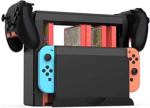 محطة منظم ألعاب XHSESA لـ Nintendo Switch2/Switch/OLED - شحن Dock Storage Rرف لرسوال التلفزيون ، والألعاب ، وقوس التخزين لوحدة التحكم in Saudi Arabia