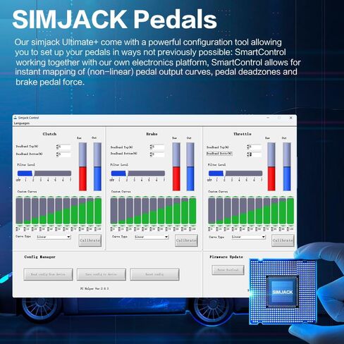 Simjack UT LOAD CELL CELL SIM RACING DEDALS 200 KG BRAKE | مجموعة دواسة استشعار الضغط الهيدروليكية لألعاب محاكاة السباق للكمبيوتر الشخصي-قابس وتشغيل USB ، التخميد القابل للتعديل ، بناء معدني متين (UT-P3-H3-DB) in Kuwait