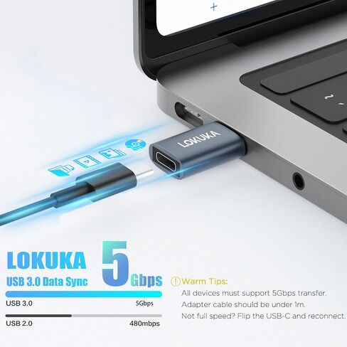 USB c to USB محول أنثى (3 عبوات) ، 5 جيجابت في الثانية USB 3.0 أنثى إلى USB من النوع C من محول محول OTG الذكور متوافق مع MacBook ، Microsoft Surface ، Pad ، Samsung Notebook ، Galaxy ، Etc ، Gray in Kuwait