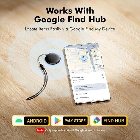 Air Tracker Tags-2 Pack for Android with Case- Bluetooth Tracker Item Finder for Key, Wallet, Pet - Works with Google Find Hub, IP66 Waterproof, Smart Tag for Android & Samsung Phones White & Black in Saudi Arabia