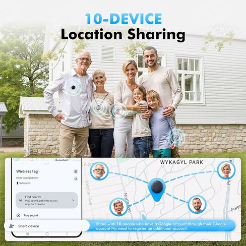 Air Tracker Tags-2 Pack for Android with Case- Bluetooth Tracker Item Finder for Key, Wallet, Pet - Works with Google Find Hub, IP66 Waterproof, Smart Tag for Android & Samsung Phones White & Black in Saudi Arabia